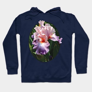 Irises - Pale Pink and Lavender Irises Hoodie